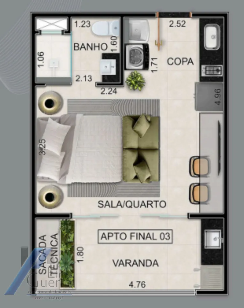 Apartamento, 1 quarto, 40 m² - Foto 5