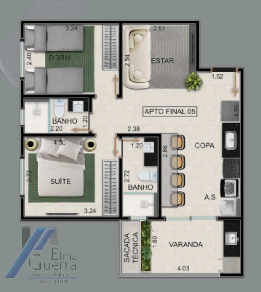 Apartamento, 1 quarto, 40 m² - Foto 6