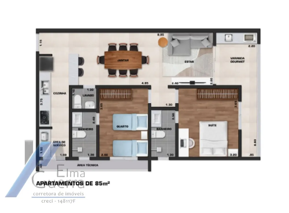 Apartamento, 2 quartos, 85 m² - Foto 7