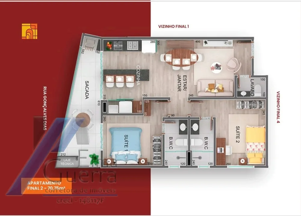 Apartamento, 2 quartos, 70 m² - Foto 9