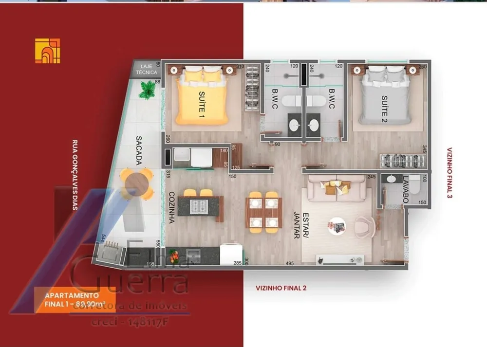 Apartamento, 2 quartos, 70 m² - Foto 11