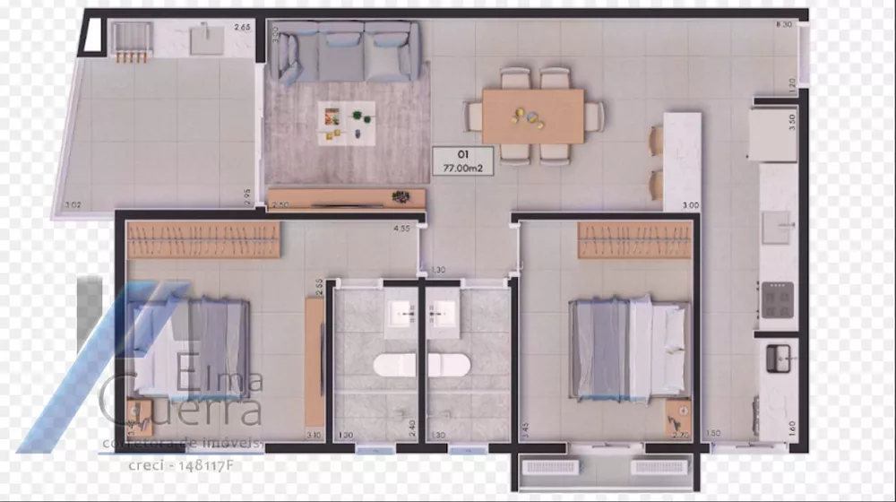 Apartamento, 2 quartos, 75 m² - Foto 1
