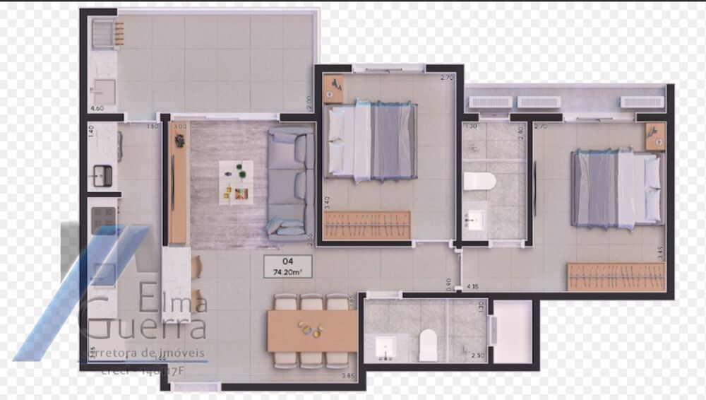 Apartamento, 2 quartos, 75 m² - Foto 8