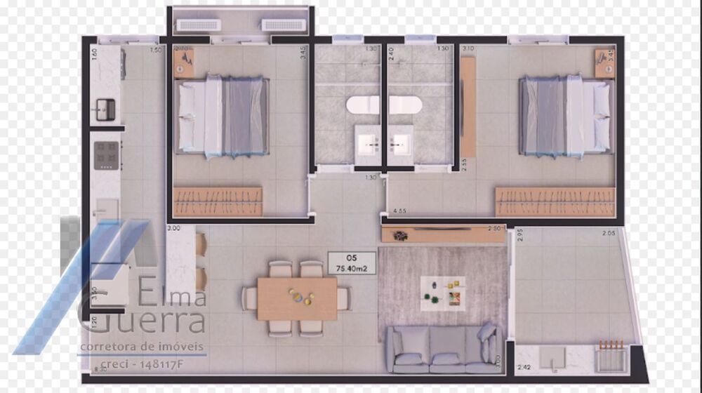 Apartamento, 2 quartos, 75 m² - Foto 7