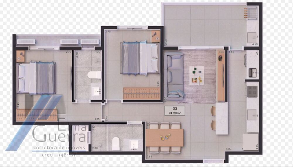 Apartamento, 2 quartos, 75 m² - Foto 5