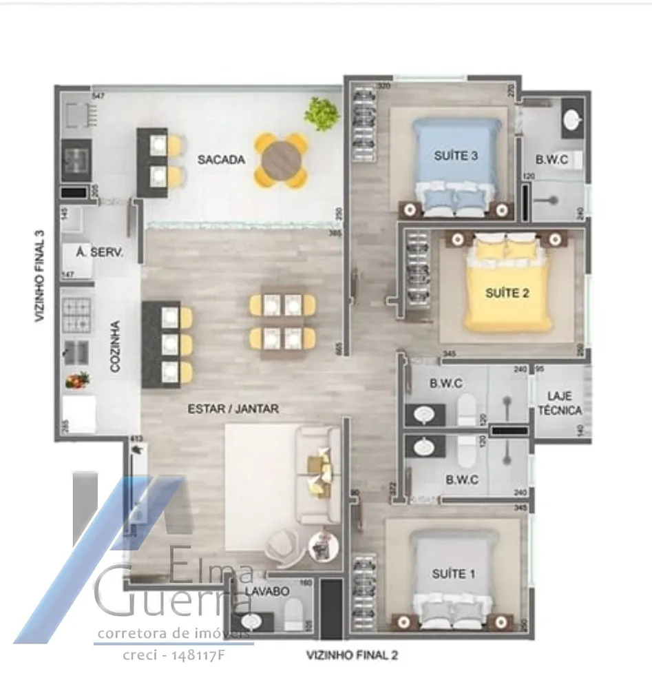 Apartamento, 3 quartos, 99 m² - Foto 6