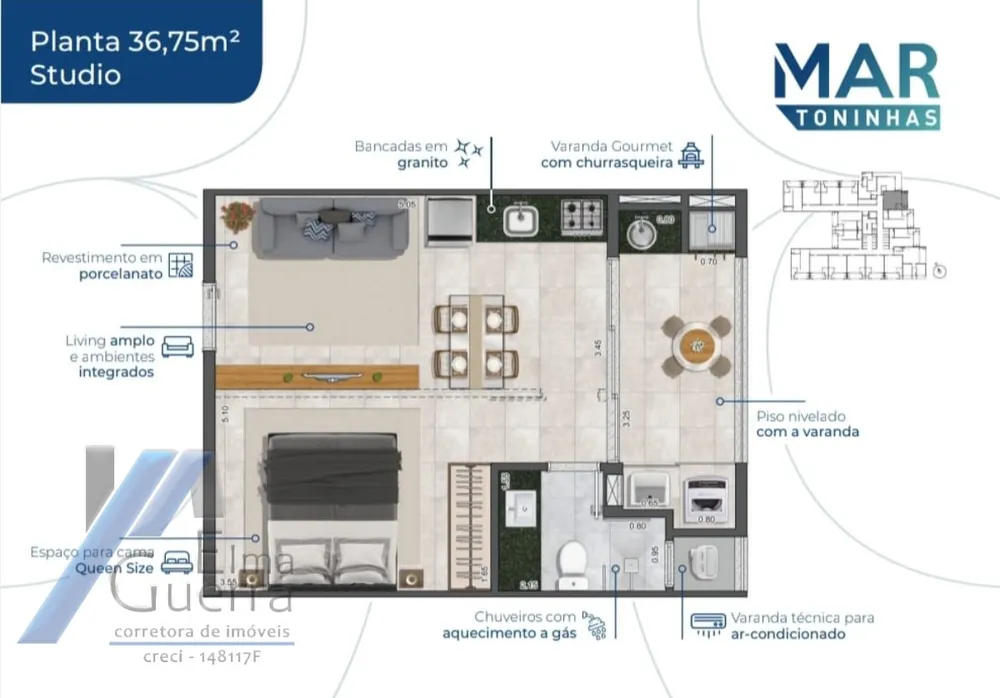 Apartamento, 1 quarto, 35 m² - Foto 5