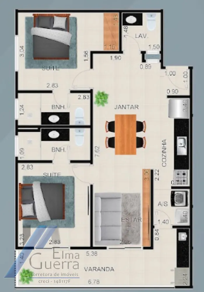 Apartamento, 2 quartos, 70 m² - Foto 16