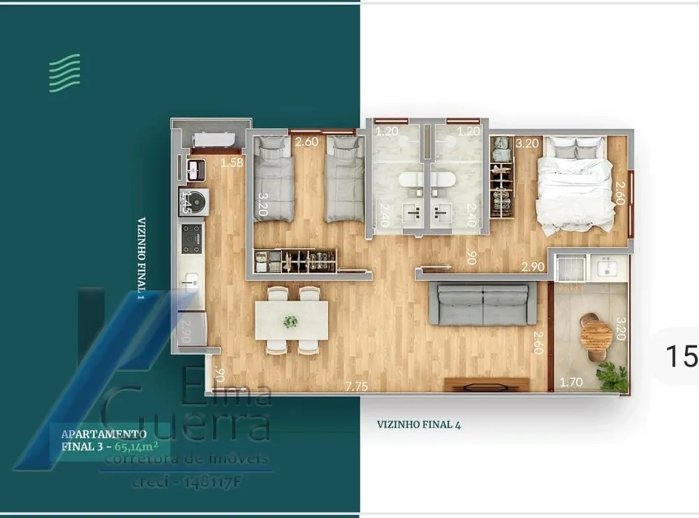 Apartamento, 2 quartos, 65 m² - Foto 8