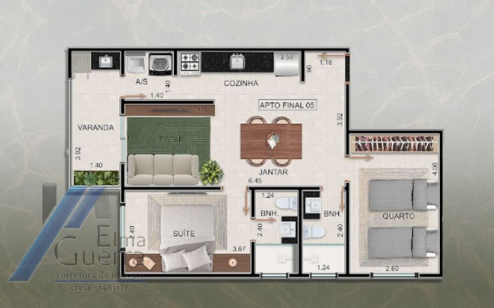 Apartamento à venda com 2 quartos, 75m² - Foto 12