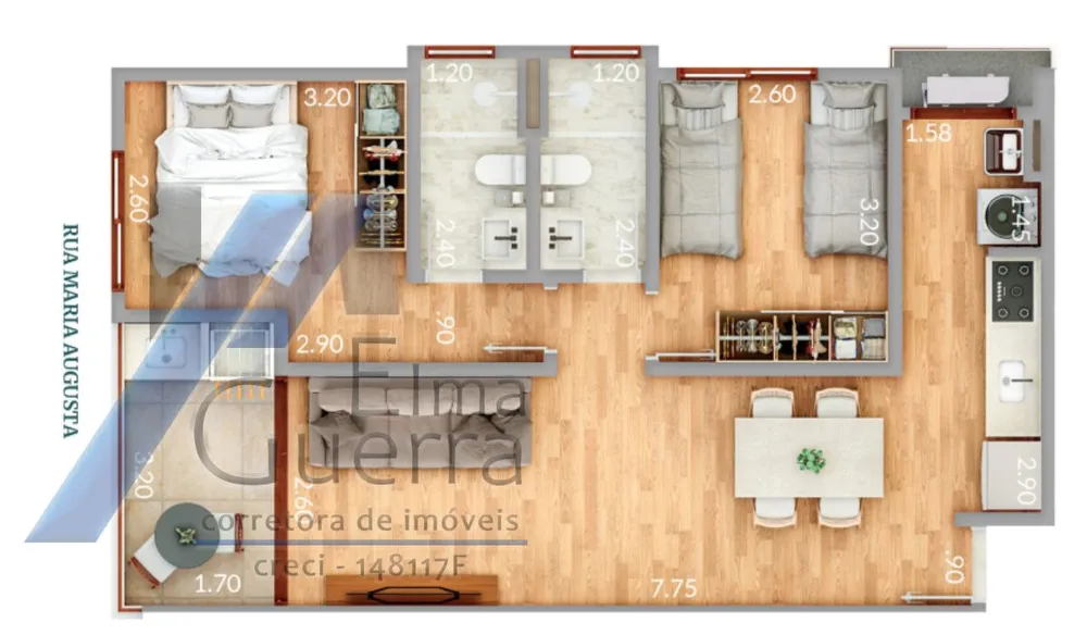 Apartamento, 2 quartos, 65 m² - Foto 3