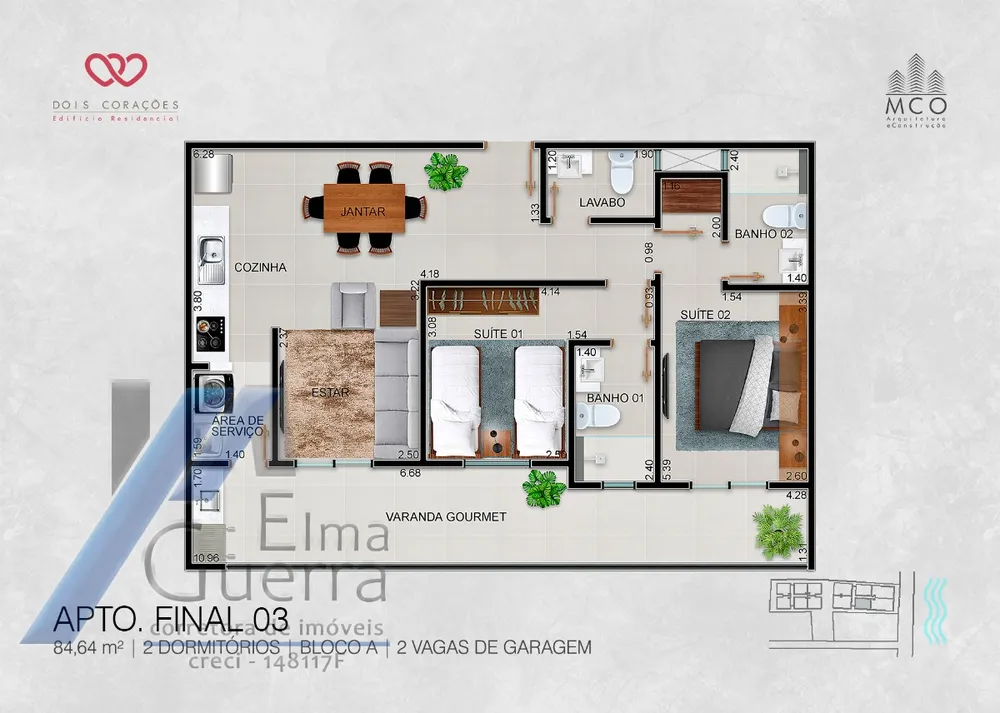 Apartamento, 2 quartos, 84 m² - Foto 9
