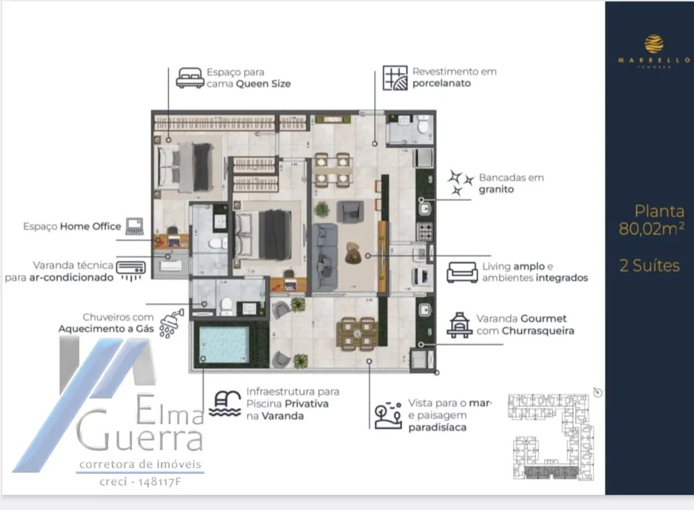 Apartamento, 2 quartos, 75 m² - Foto 9