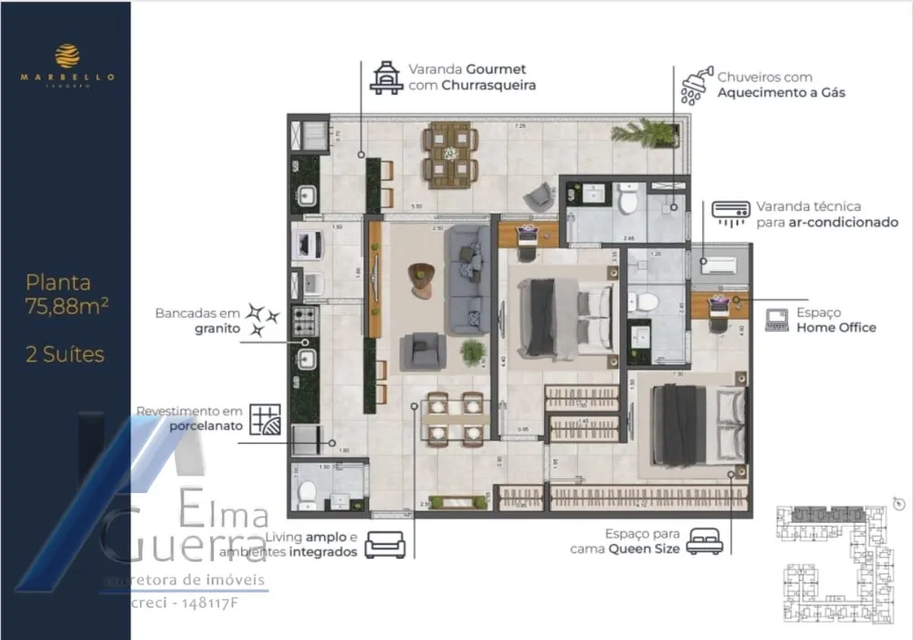 Apartamento, 2 quartos, 75 m² - Foto 16