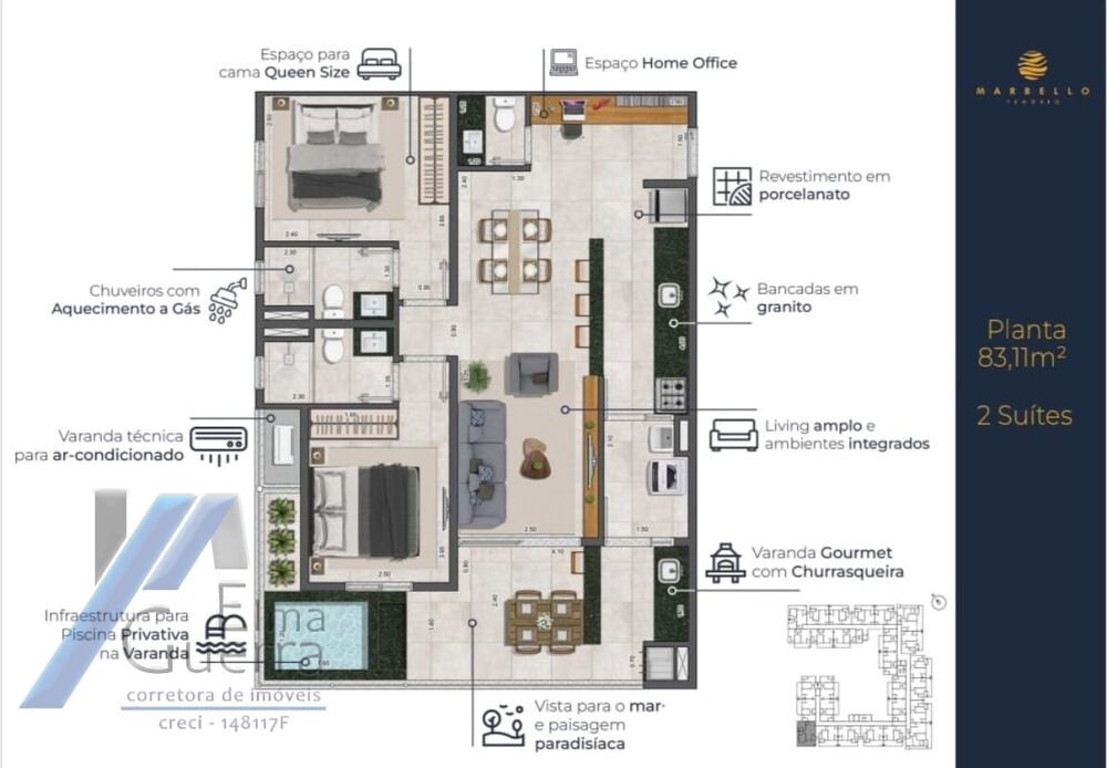 Apartamento, 2 quartos, 75 m² - Foto 8