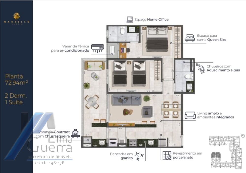 Apartamento, 2 quartos, 75 m² - Foto 10