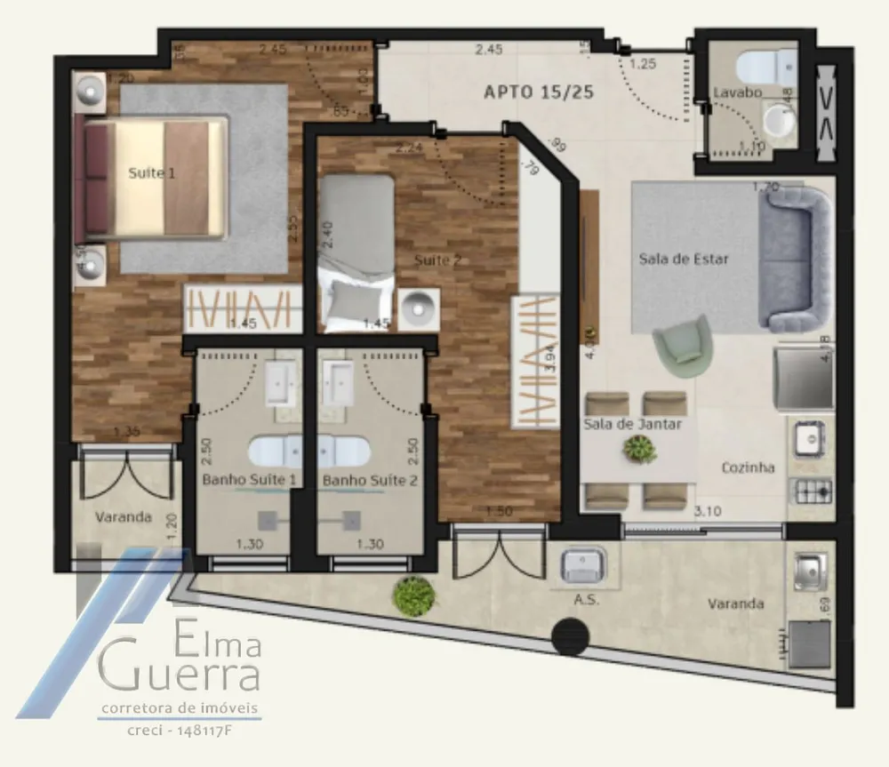 Apartamento, 2 quartos, 65 m² - Foto 9