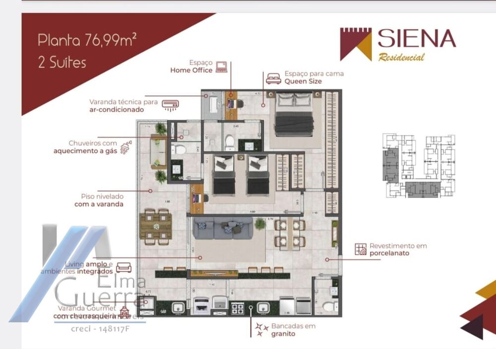 Apartamento, 2 quartos, 76 m² - Foto 9