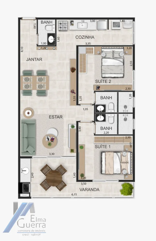 Apartamento, 2 quartos, 75 m² - Foto 9