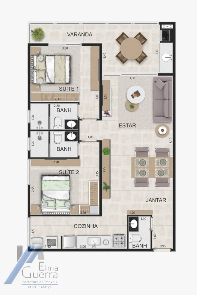 Apartamento, 2 quartos, 75 m² - Foto 7