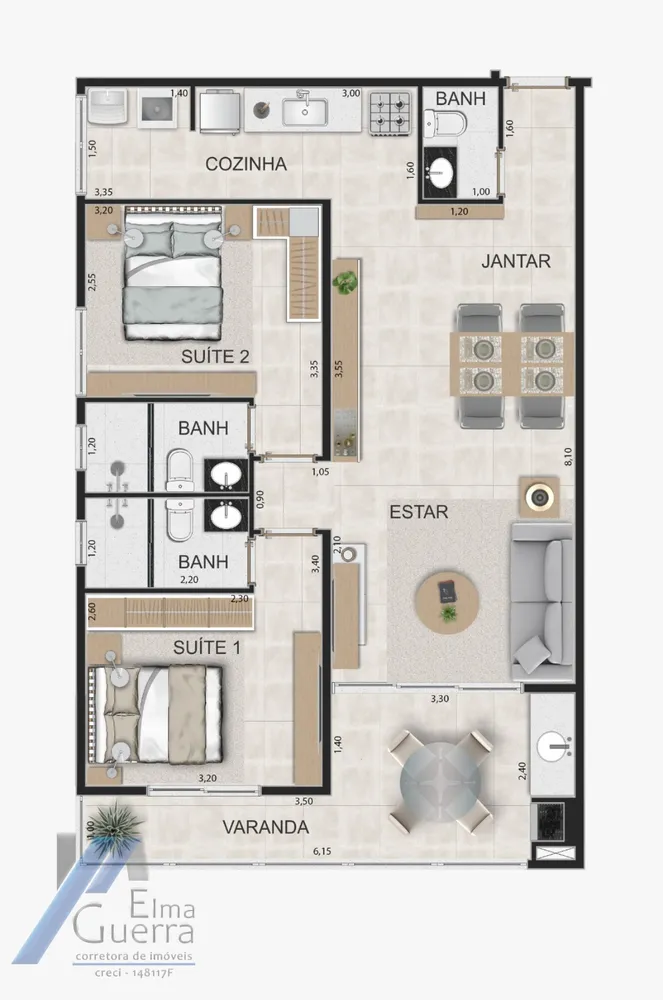 Apartamento, 2 quartos, 75 m² - Foto 5