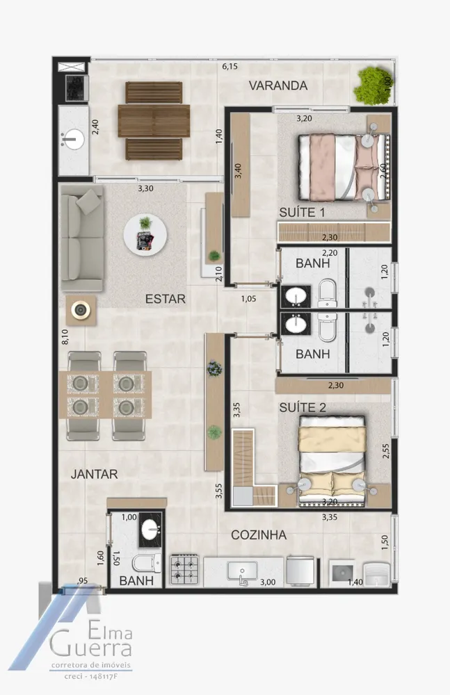 Apartamento, 2 quartos, 75 m² - Foto 6