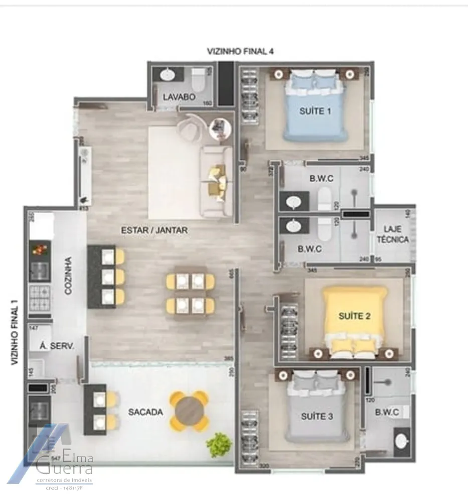 Apartamento, 3 quartos, 99 m² - Foto 7
