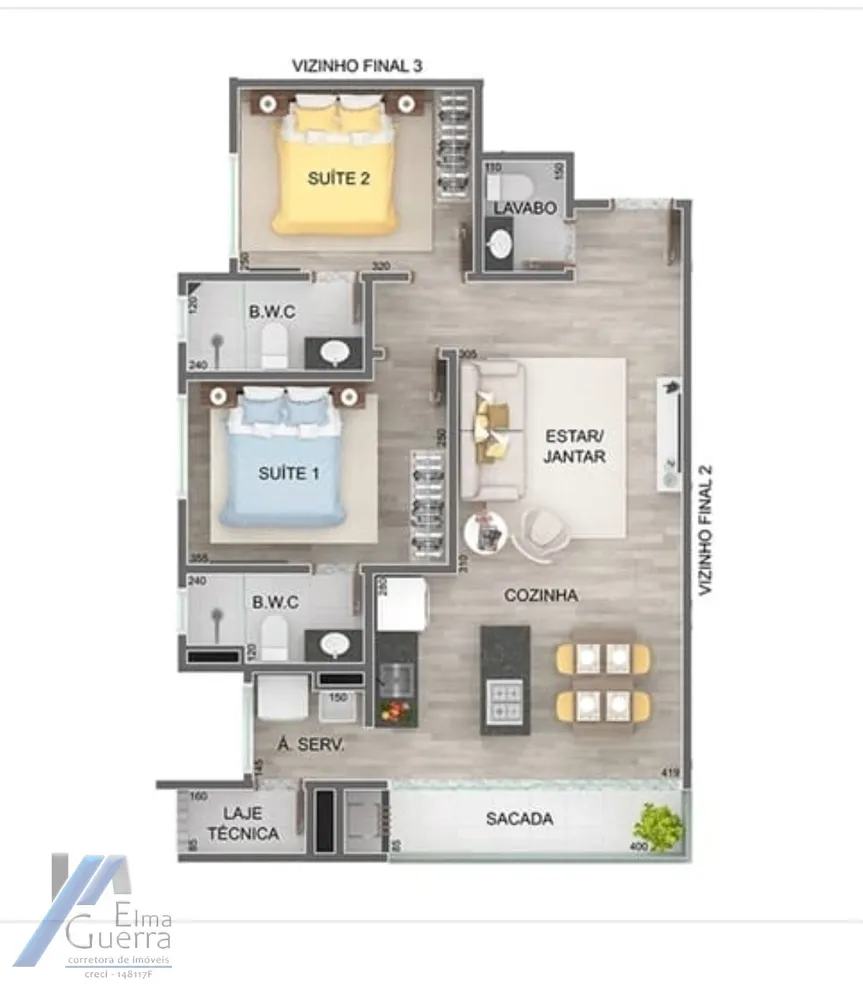 Apartamento, 3 quartos, 99 m² - Foto 9