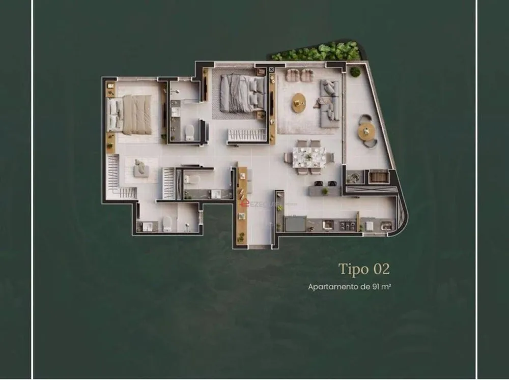Apartamento, 2 quartos, 68 m² - Foto 3