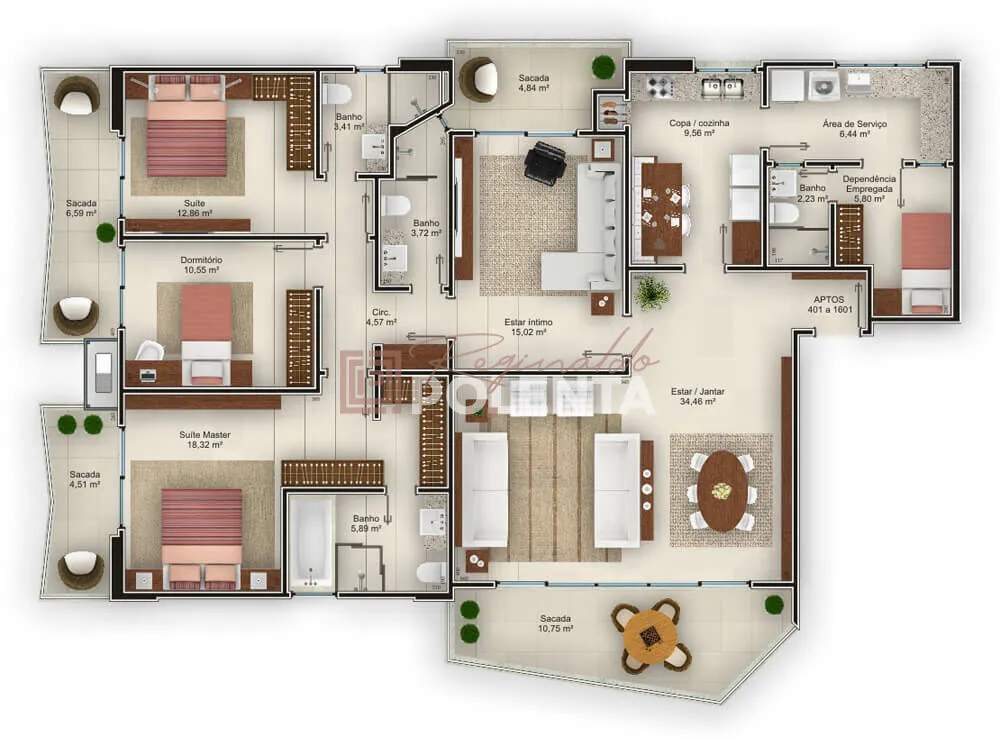 Apartamento, 3 quartos, 182 m² - Foto 9