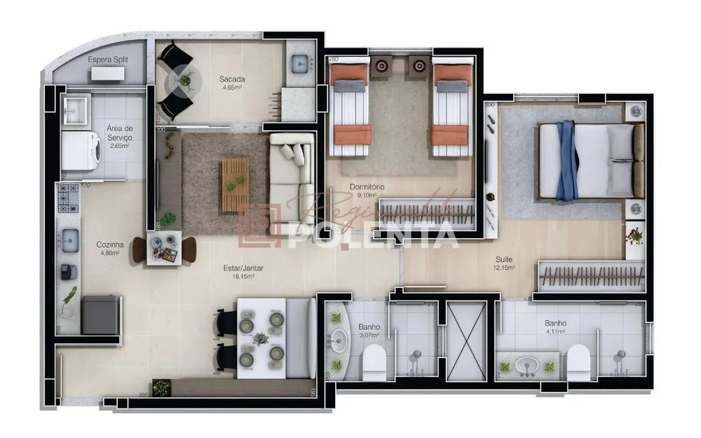 Apartamento, 2 quartos, 69 m² - Foto 9