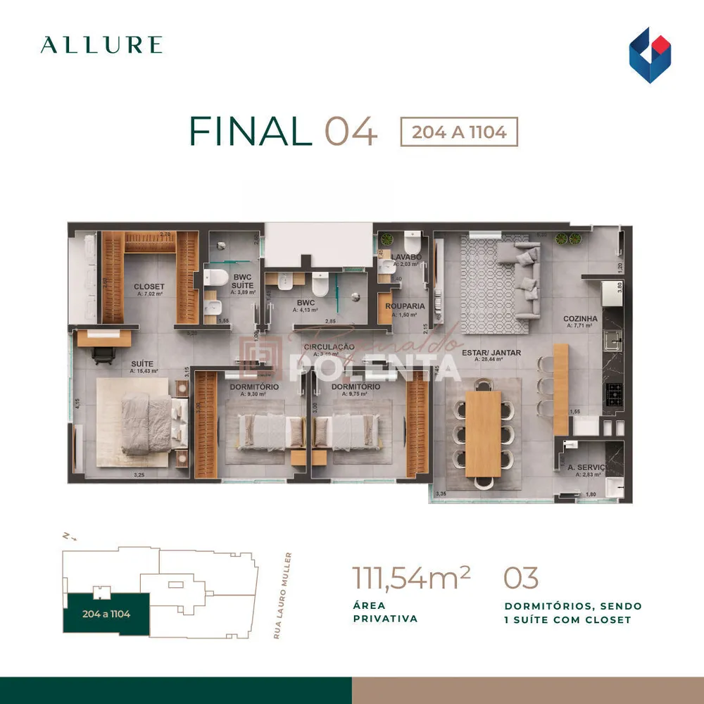Apartamento, 3 quartos, 105 m² - Foto 9