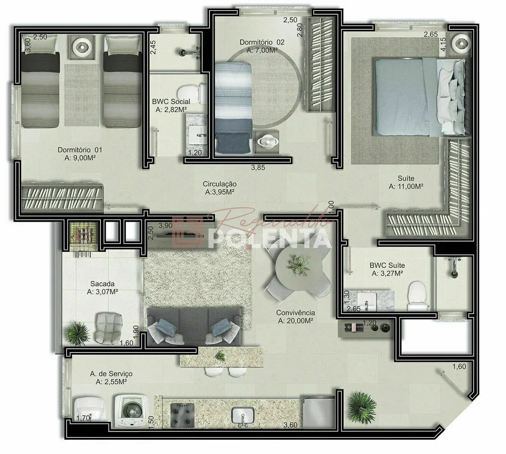 Apartamento, 3 quartos, 74 m² - Foto 8