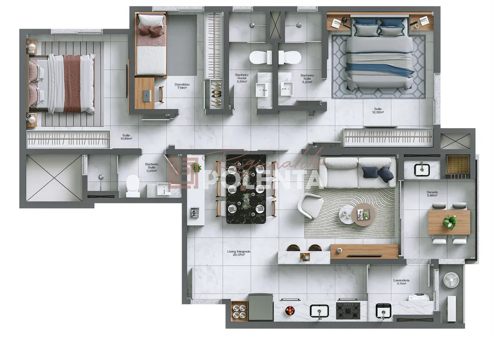 Apartamento, 3 quartos, 94 m² - Foto 14