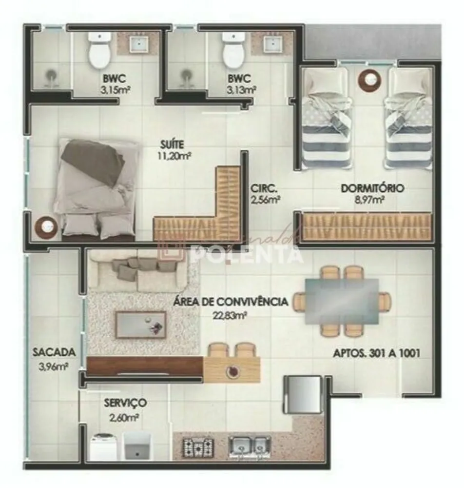 Apartamento, 2 quartos, 69 m² - Foto 8