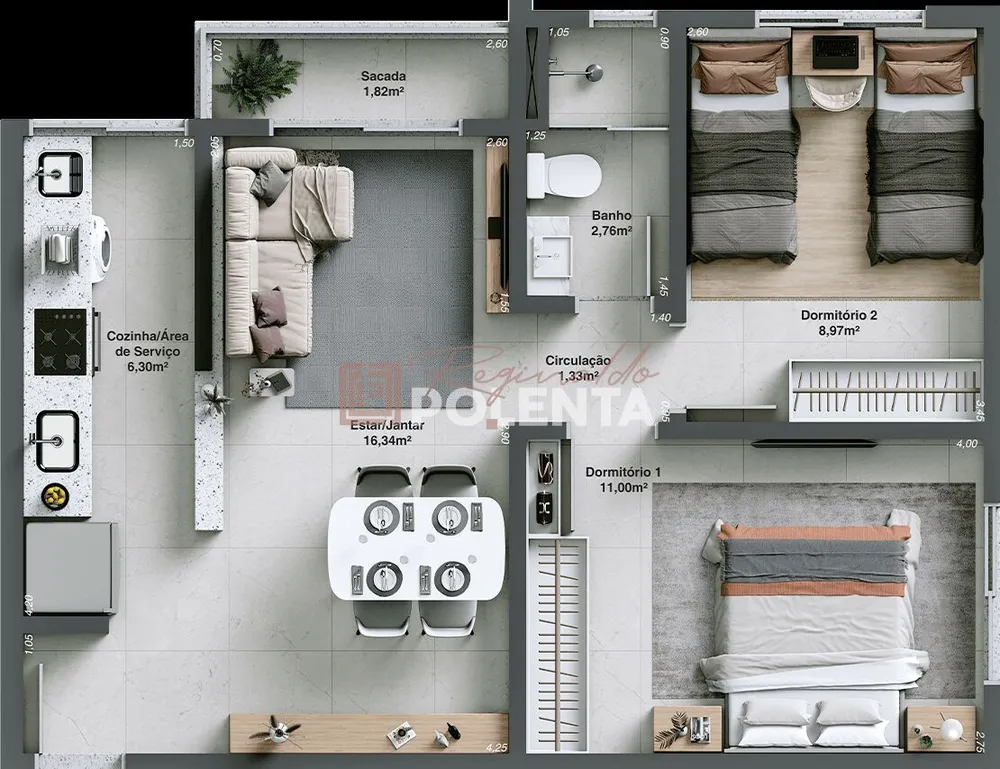 Apartamento, 2 quartos, 55 m² - Foto 10