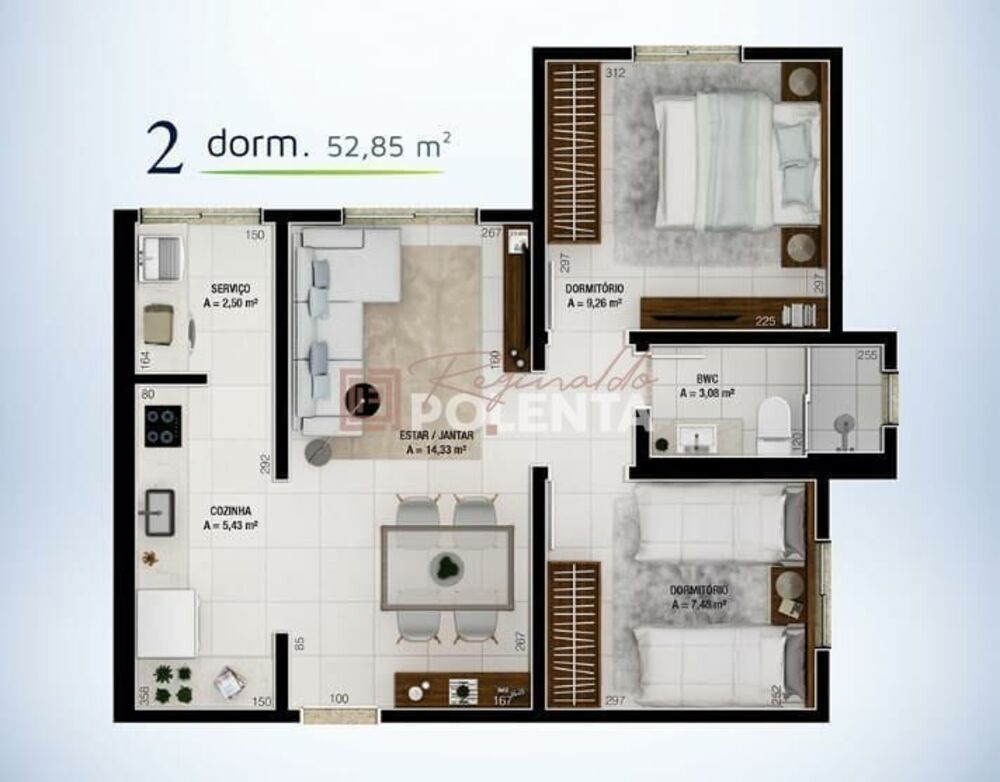 Apartamento à venda com 2 quartos, 52m² - Foto 11