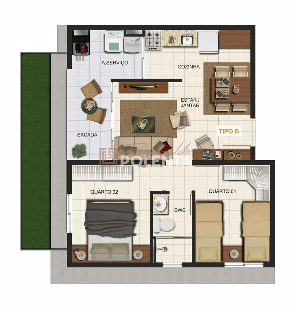 Apartamento, 2 quartos, 44 m² - Foto 16