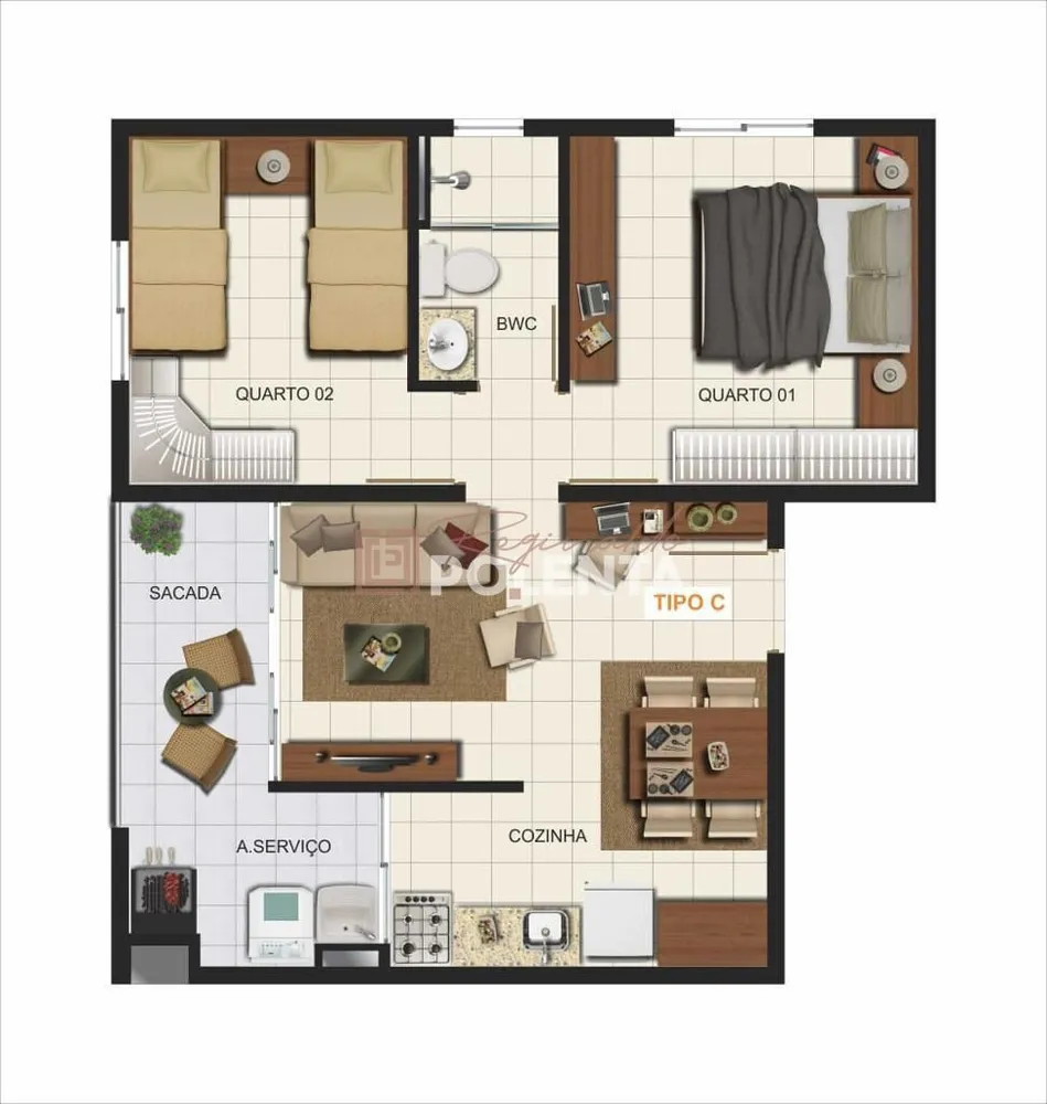 Apartamento, 2 quartos, 44 m² - Foto 15