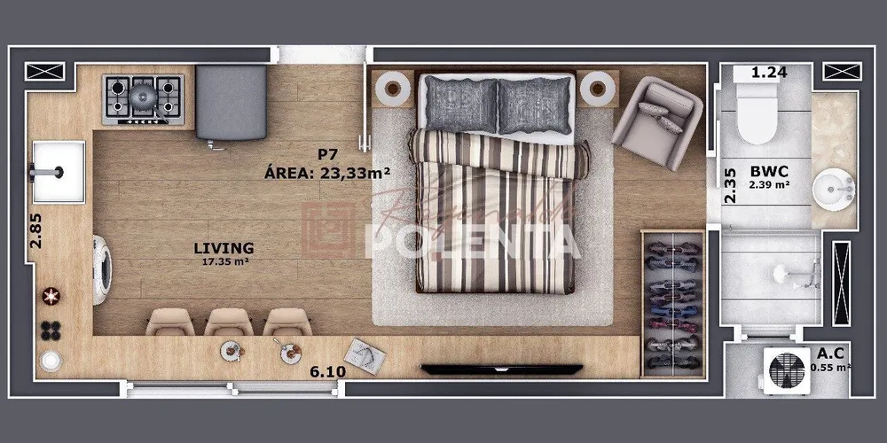Apartamento, 1 quarto, 28 m² - Foto 16