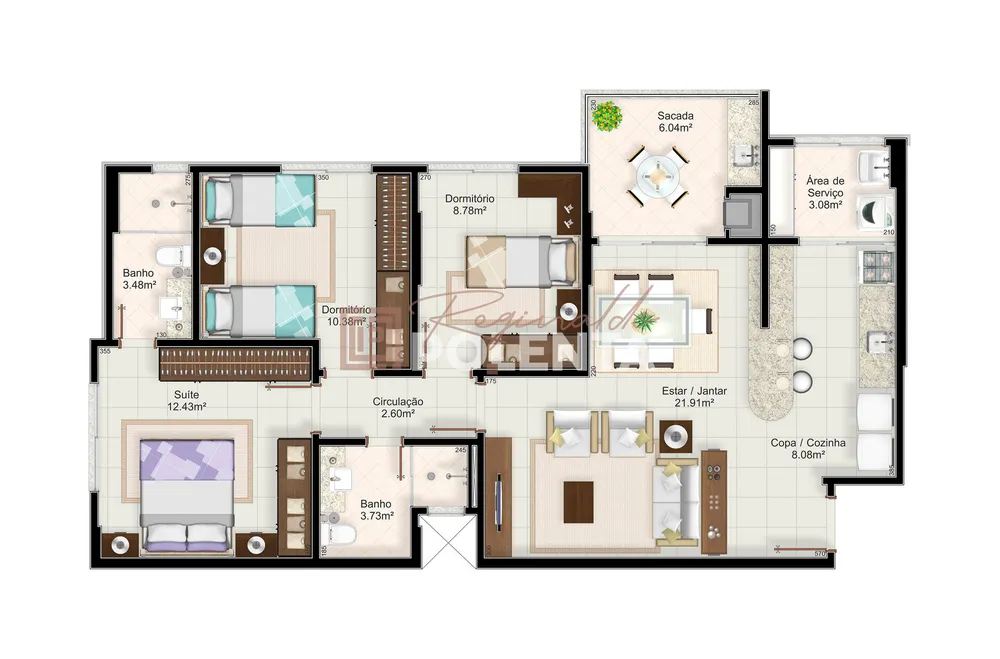 Apartamento, 3 quartos, 92 m² - Foto 9
