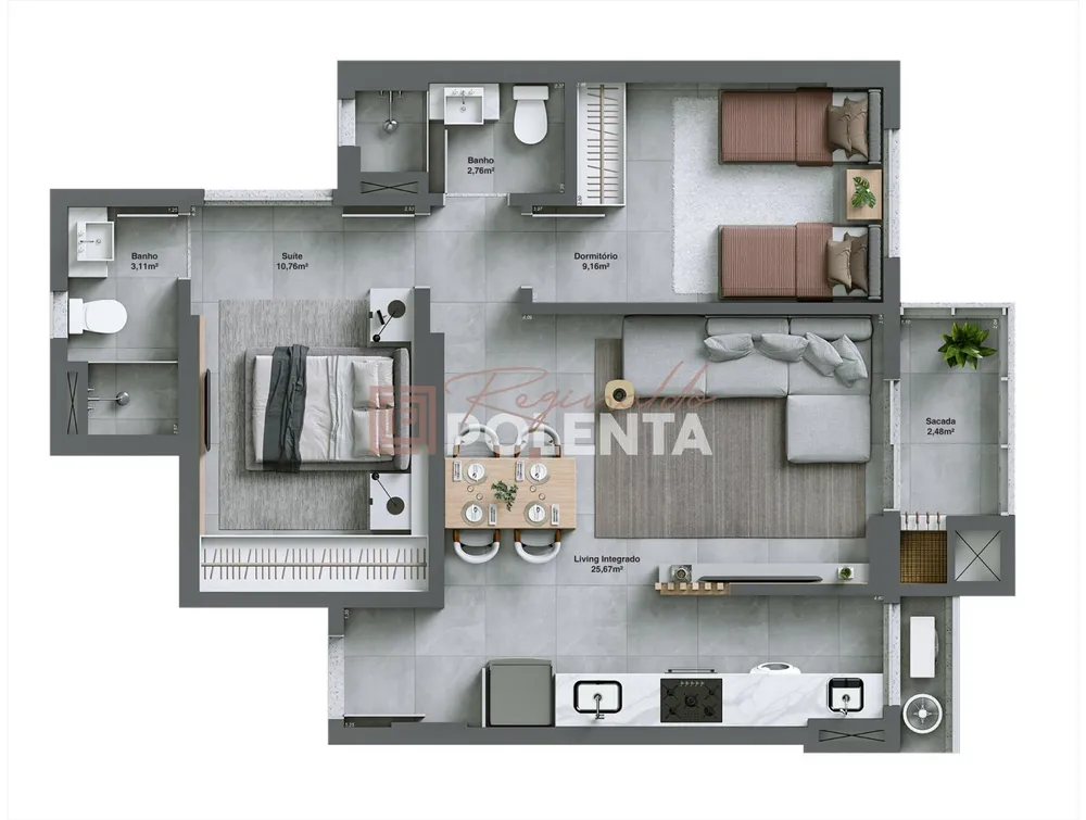 Apartamento, 2 quartos, 65 m² - Foto 8