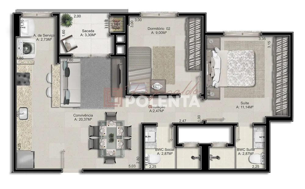 Apartamento, 2 quartos, 65 m² - Foto 9