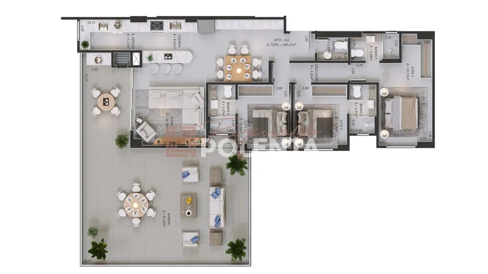Apartamento, 3 quartos, 125 m² - Foto 4
