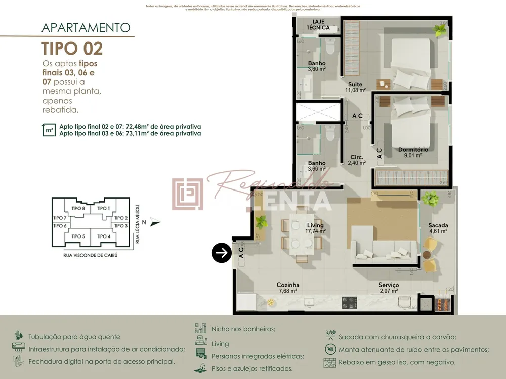 Apartamento, 2 quartos, 74 m² - Foto 10