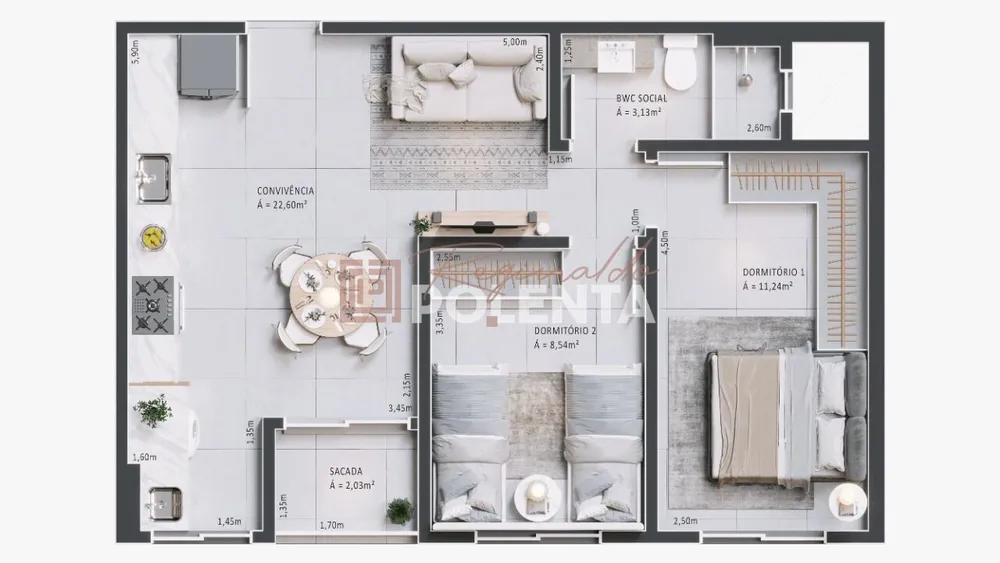 Apartamento, 3 quartos, 73 m² - Foto 5