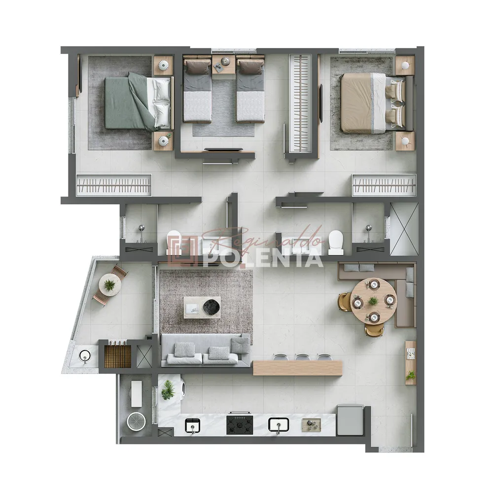 Apartamento, 3 quartos, 87 m² - Foto 1