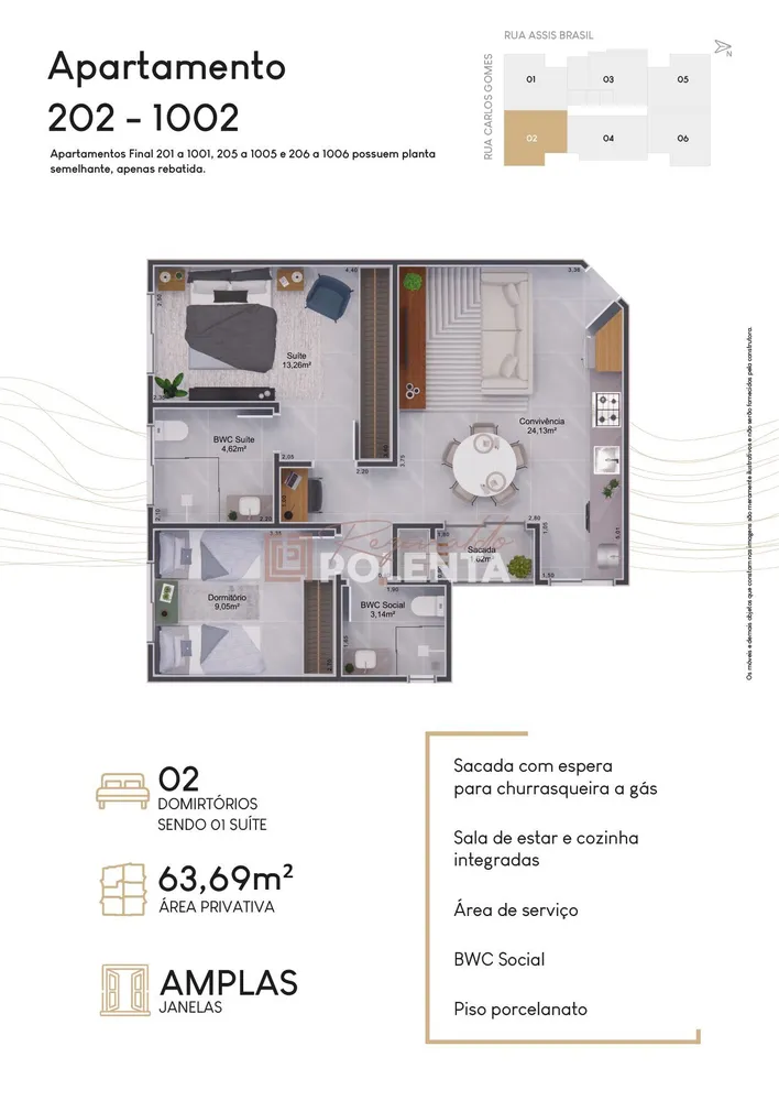 Apartamento, 2 quartos, 63 m² - Foto 7