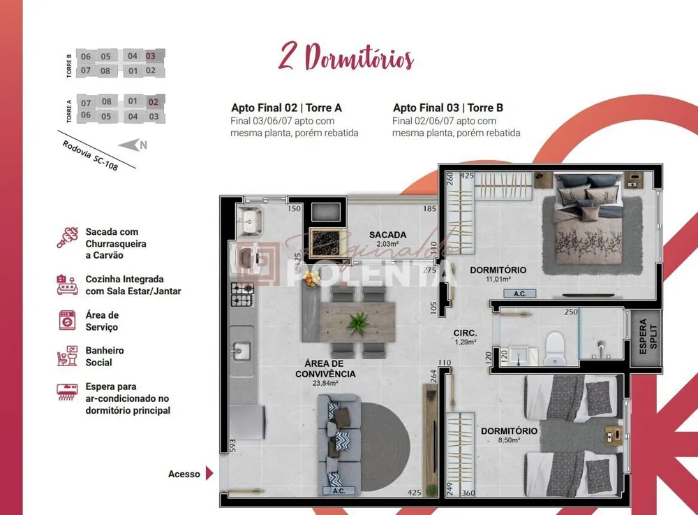 Apartamento, 2 quartos, 56 m² - Foto 12