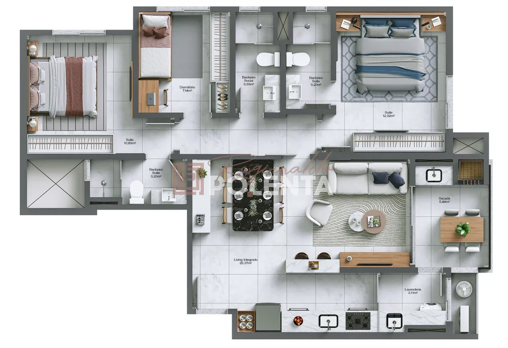 Apartamento, 3 quartos, 94 m² - Foto 10